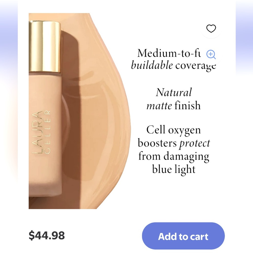 Laura Geller Medium-to-Full Coverage Foundation - Natural Matte
